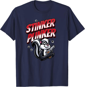 Stinker Plinker - Skunk Handgun Shootist T-Shirt - T-Shirt | Navy