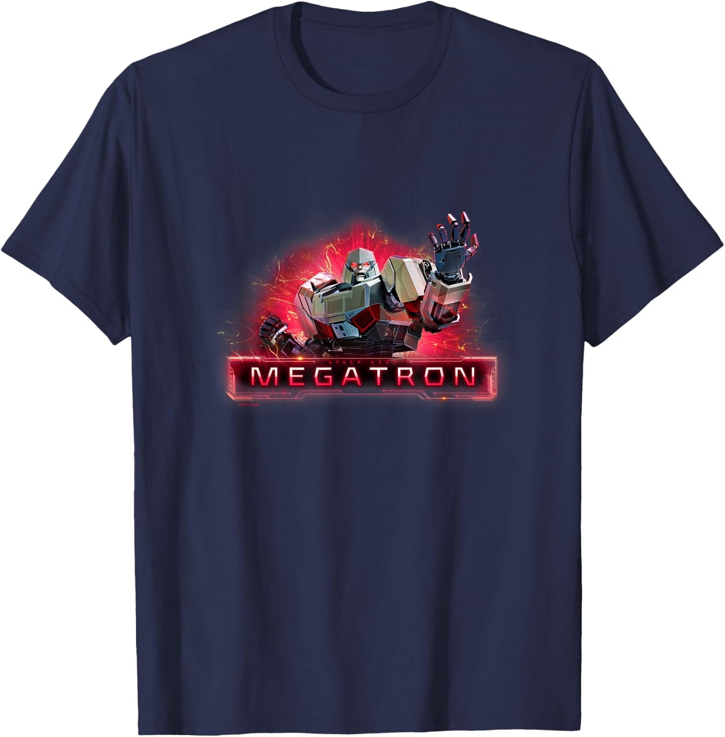 Transformers One Iconic Megatron Power Up Big Chest Logo T-Shirt - T-Shirt | Navy