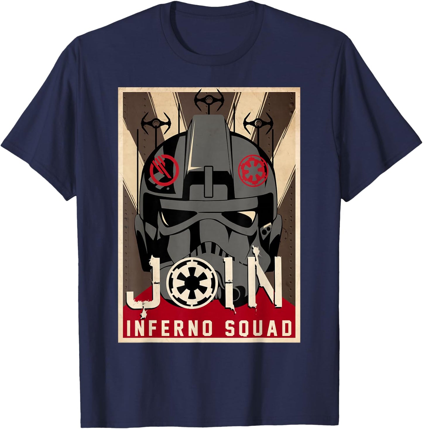 Star Wars Battlefront II Join Inferno Squad Poster T-Shirt - T-Shirt | Navy