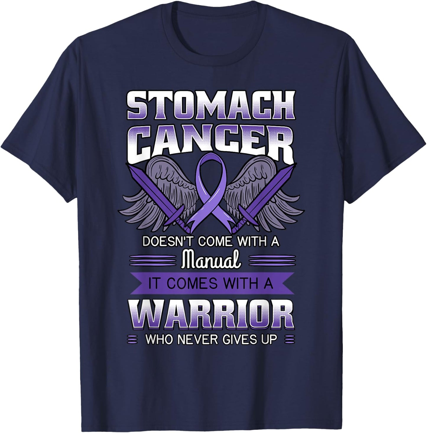 Stomach Cancer Shirt Gastric Disease Gastritis Tumor Gift T-Shirt - T-Shirt | Navy