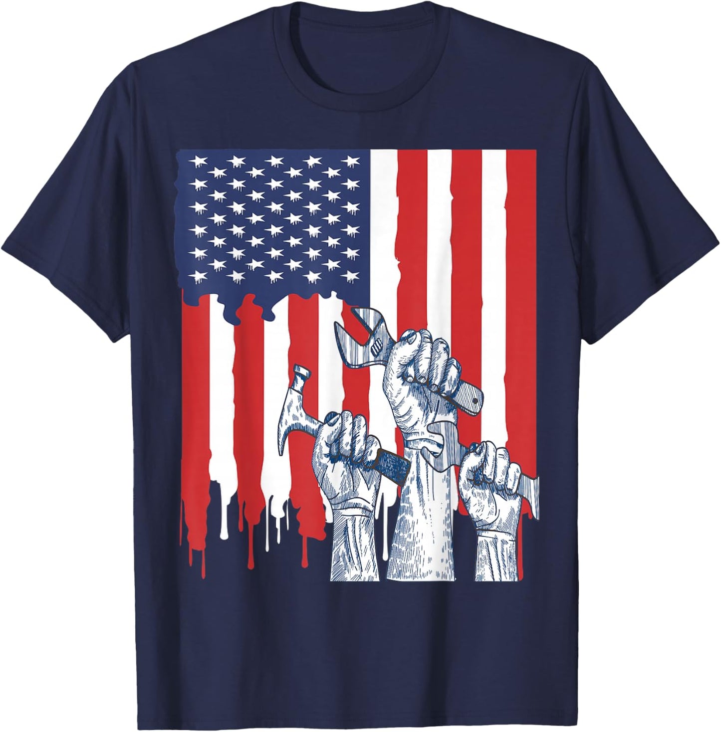 Labor Day Shirt Happy Labor Day Men Women And Youth T-Shirt - T-Shirt | Navy