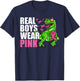 Youths Toddlers Breast Cancer Pink Ribbon Dinosaur Boys Kids T-Shirt - T-Shirt | Navy