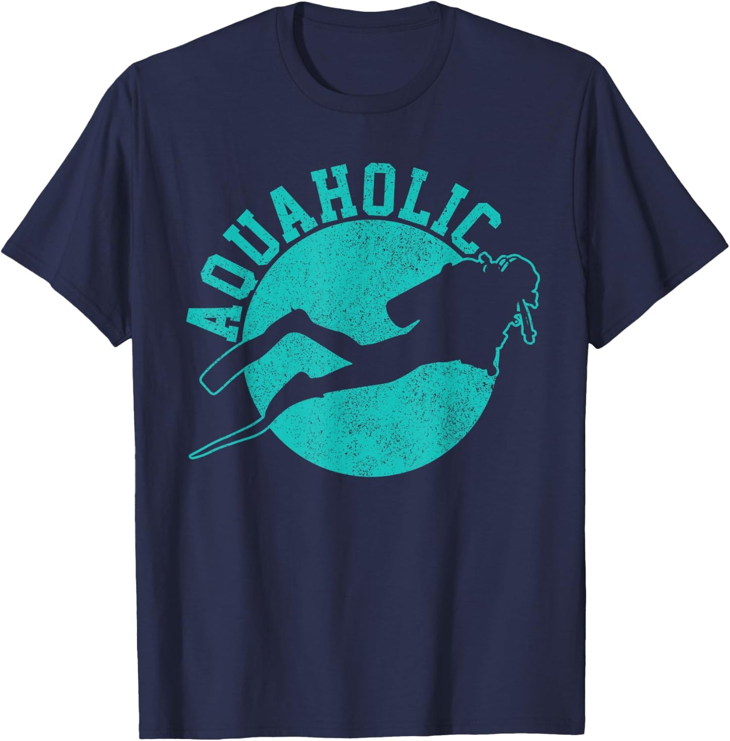 Scuba Diving Aquaholic Funny Scuba Diver Shirt Gift T-Shirt - T-Shirt | Navy
