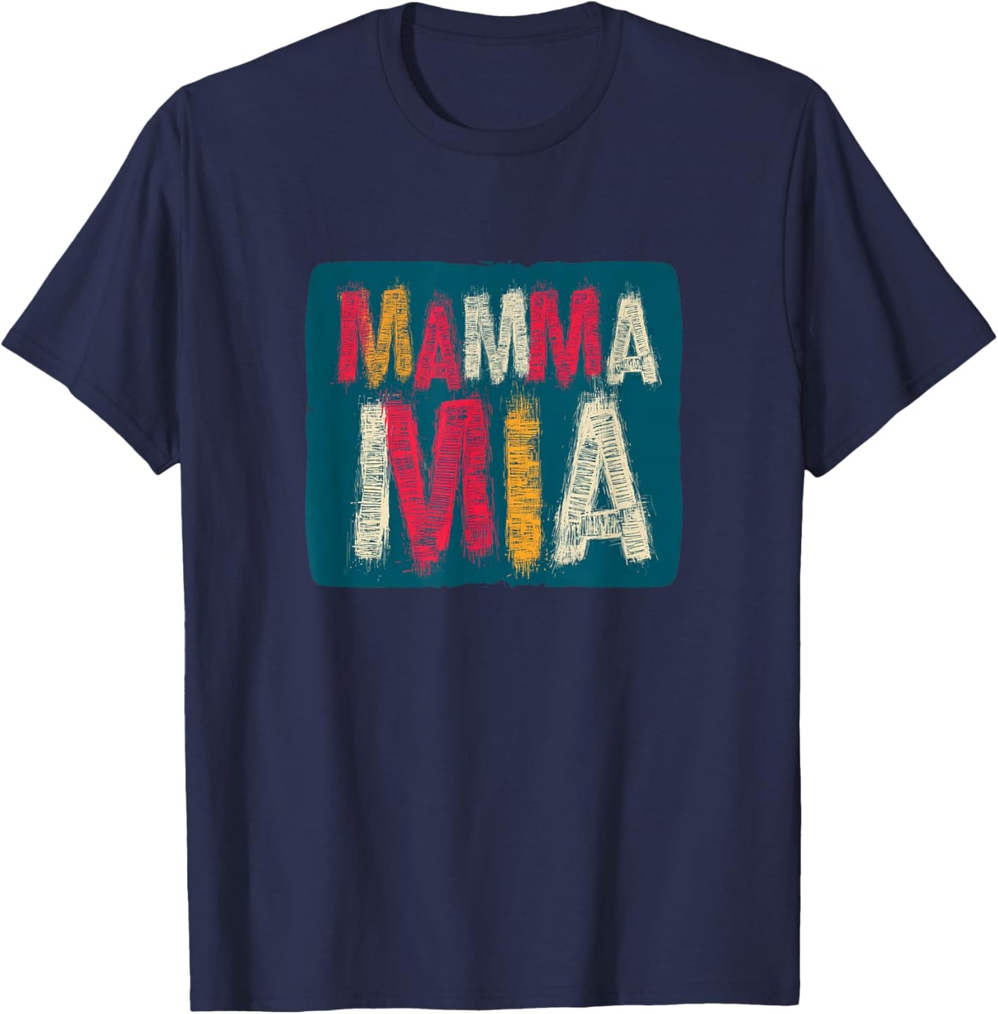 Nice Mamma Mia Statement T-Shirt - T-Shirt | Navy