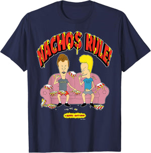 Beavis and Butt-Head Nachos Rule T-Shirt - T-Shirt | Navy
