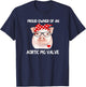 Proud Owner Of An Aortic Pig Valve Heart Disease Awareness T-Shirt - T-Shirt | Navy