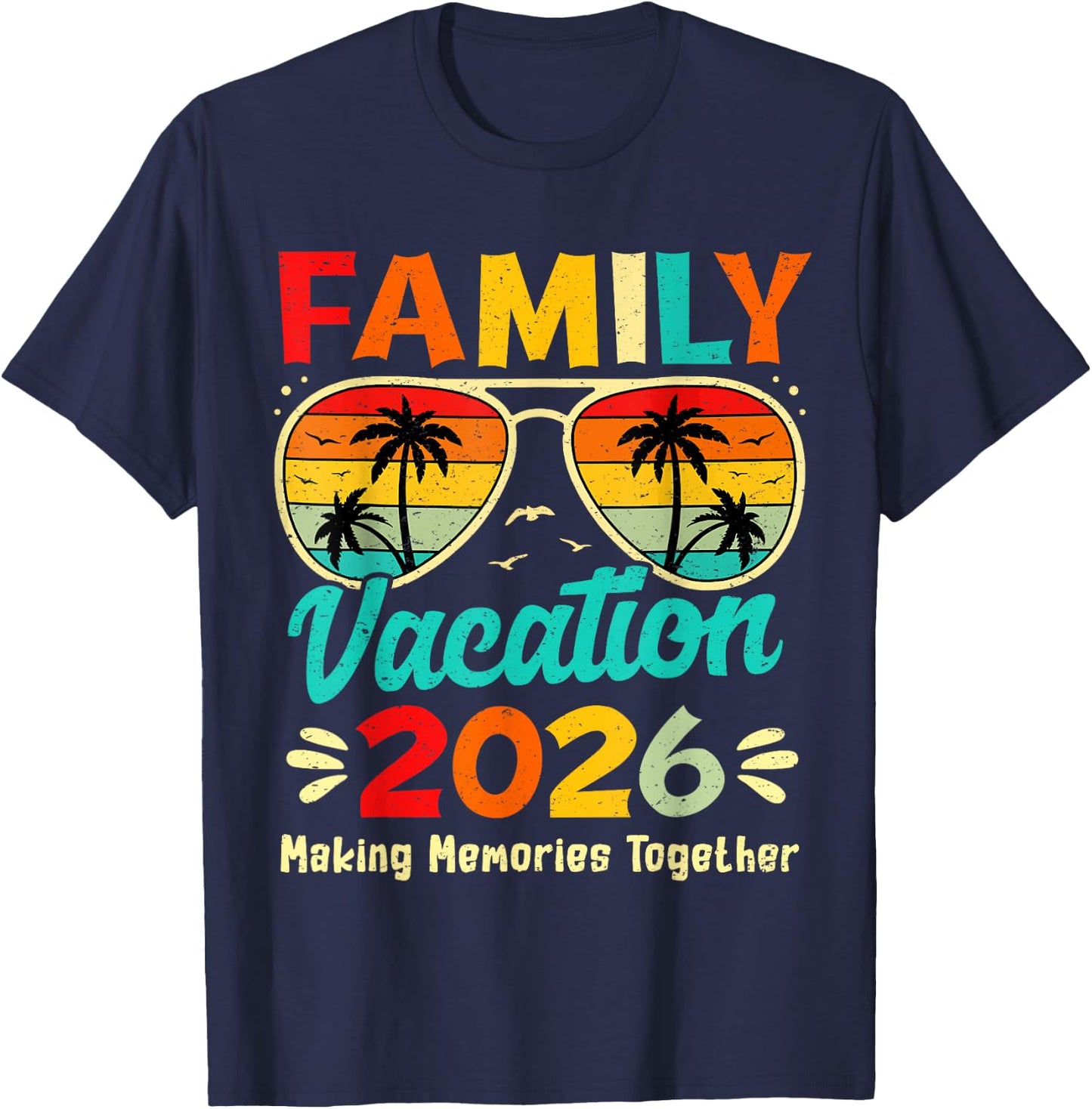 Family Vacation 2026 Beach Matching Summer Vacation 2026 T-Shirt - T-Shirt | Navy