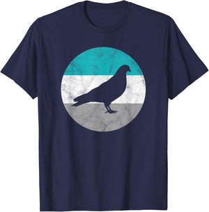 Homing Pigeon Gift Shirt Women Boys & Girls | Retro T-Shirt - T-Shirt | Navy