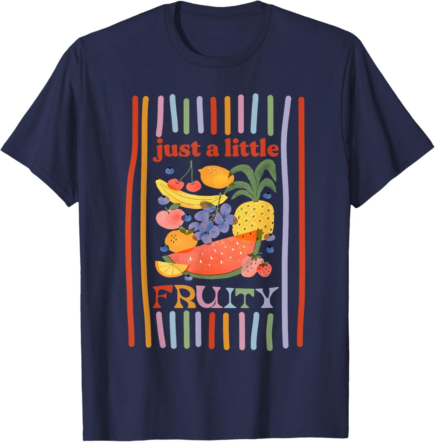 Fruity Pride LGBT Subtle Pride Funny Fruity Pride Month T-Shirt - T-Shirt | Navy