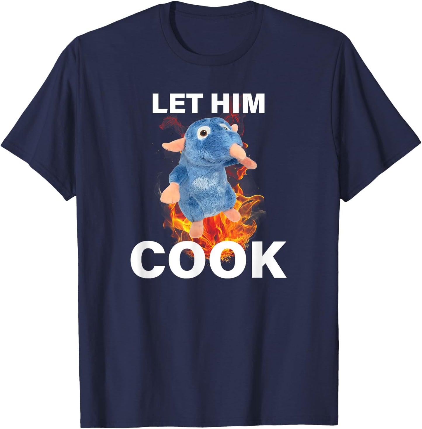 Let Him Cook Rat Funny Meme T-Shirt - T-Shirt | Navy