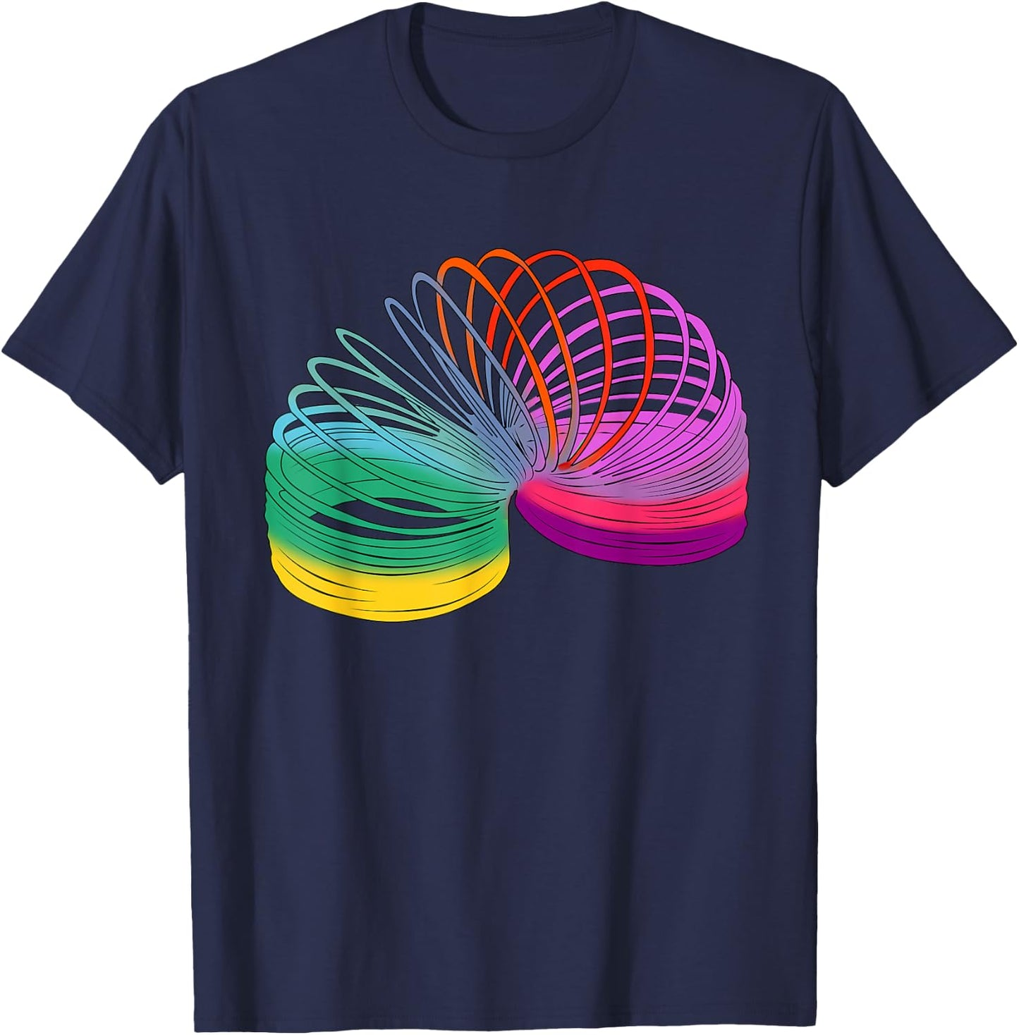 Slinky Retro 90s Toy Fashion Outfit Costume Attire 90s T-Shirt - T-Shirt | Navy