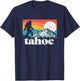 Lake Tahoe Retro Bigfoot Mountains T-Shirt - T-Shirt | Navy