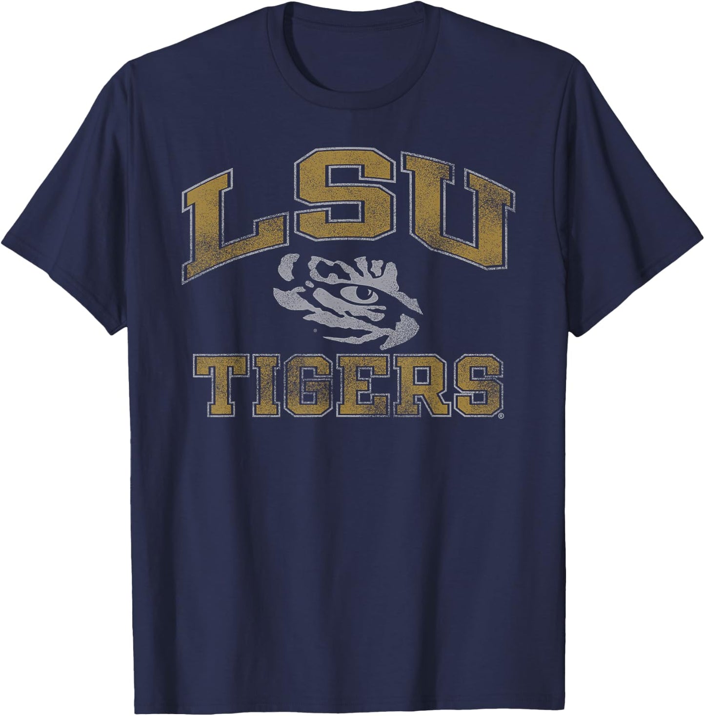 LSU Tigers Vintage Worn Purple Officially Licensed T-Shirt - T-Shirt | Navy