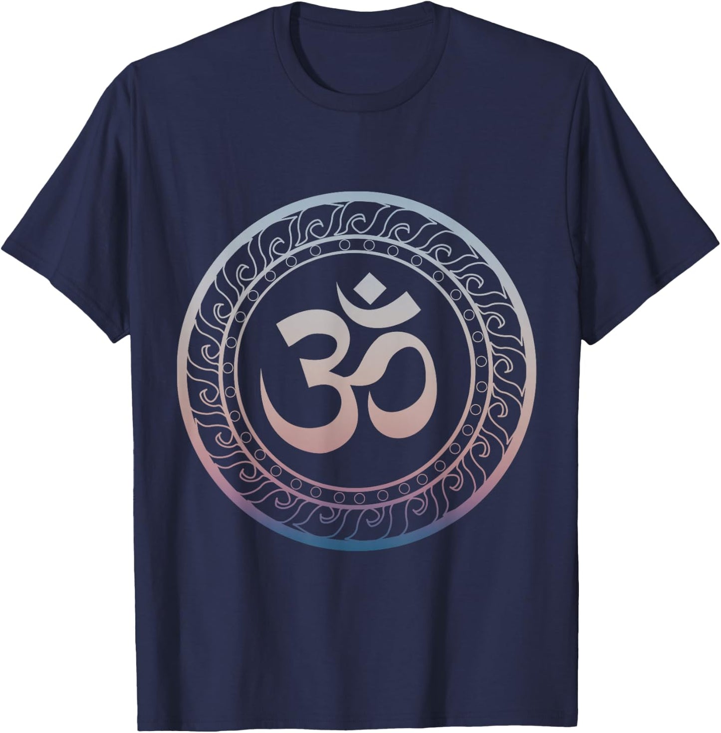 Om Ohm Aum Symbol Spiritual Yoga T-Shirt - T-Shirt | Navy