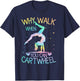 Why Walk When You Can Cartwheel Gymnast Tie-Dye T-Shirt - T-Shirt | Navy