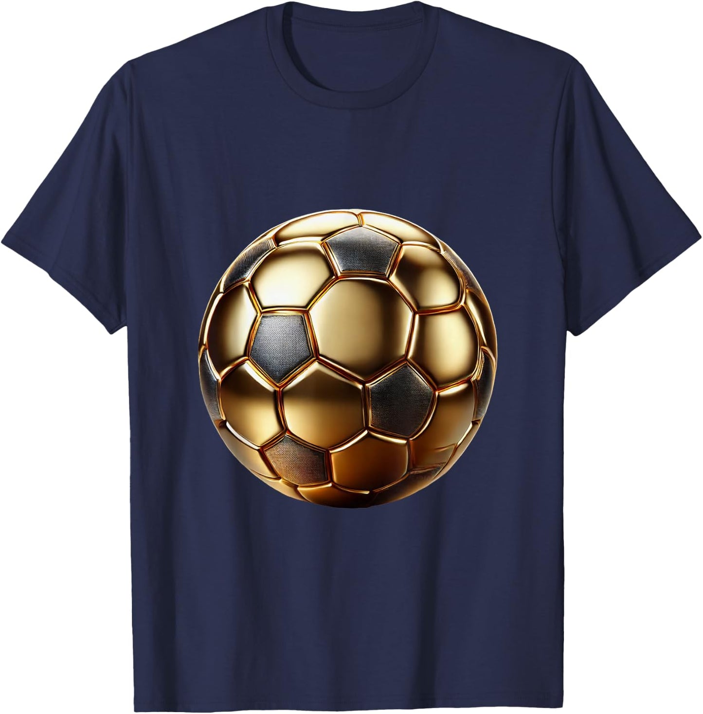 Golden Soccer Ball T-Shirt - T-Shirt | Navy