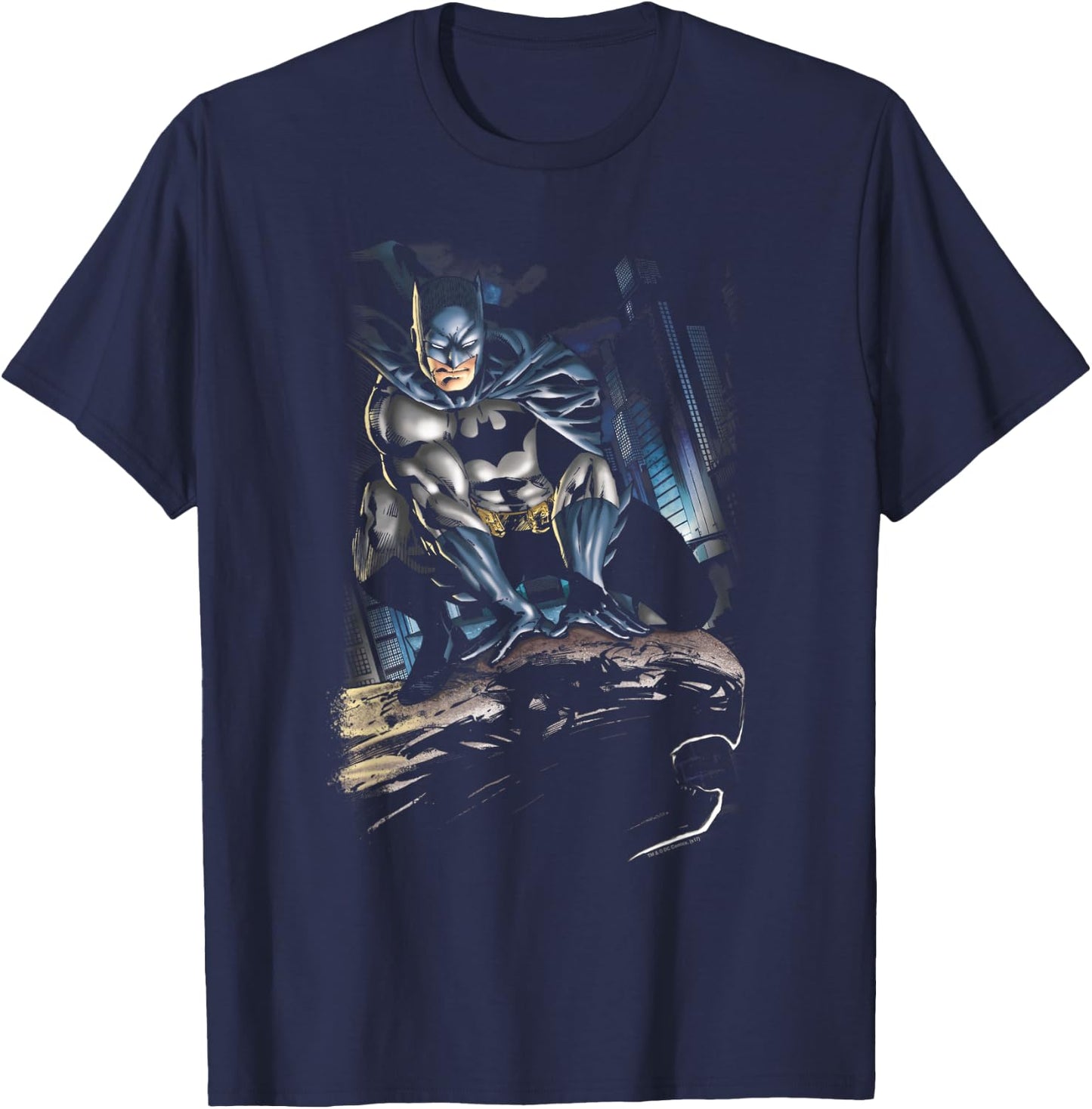 Batman Perched T-Shirt - T-Shirt | Navy