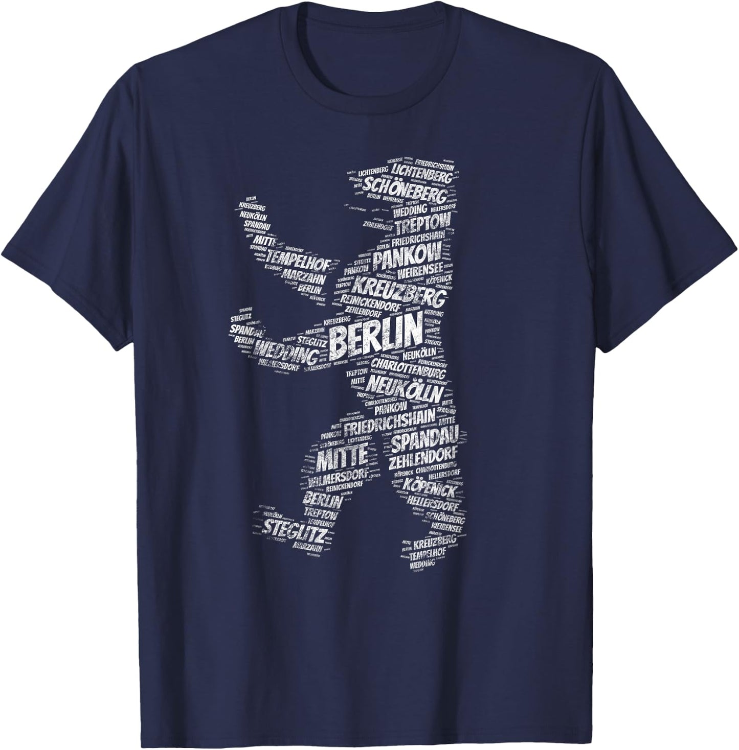 Berlin Bear Landmark City Districts Germany Souvenir T-Shirt - T-Shirt | Navy