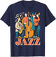Jazz Trio Musician Play Jazz T-Shirt - T-Shirt | Navy