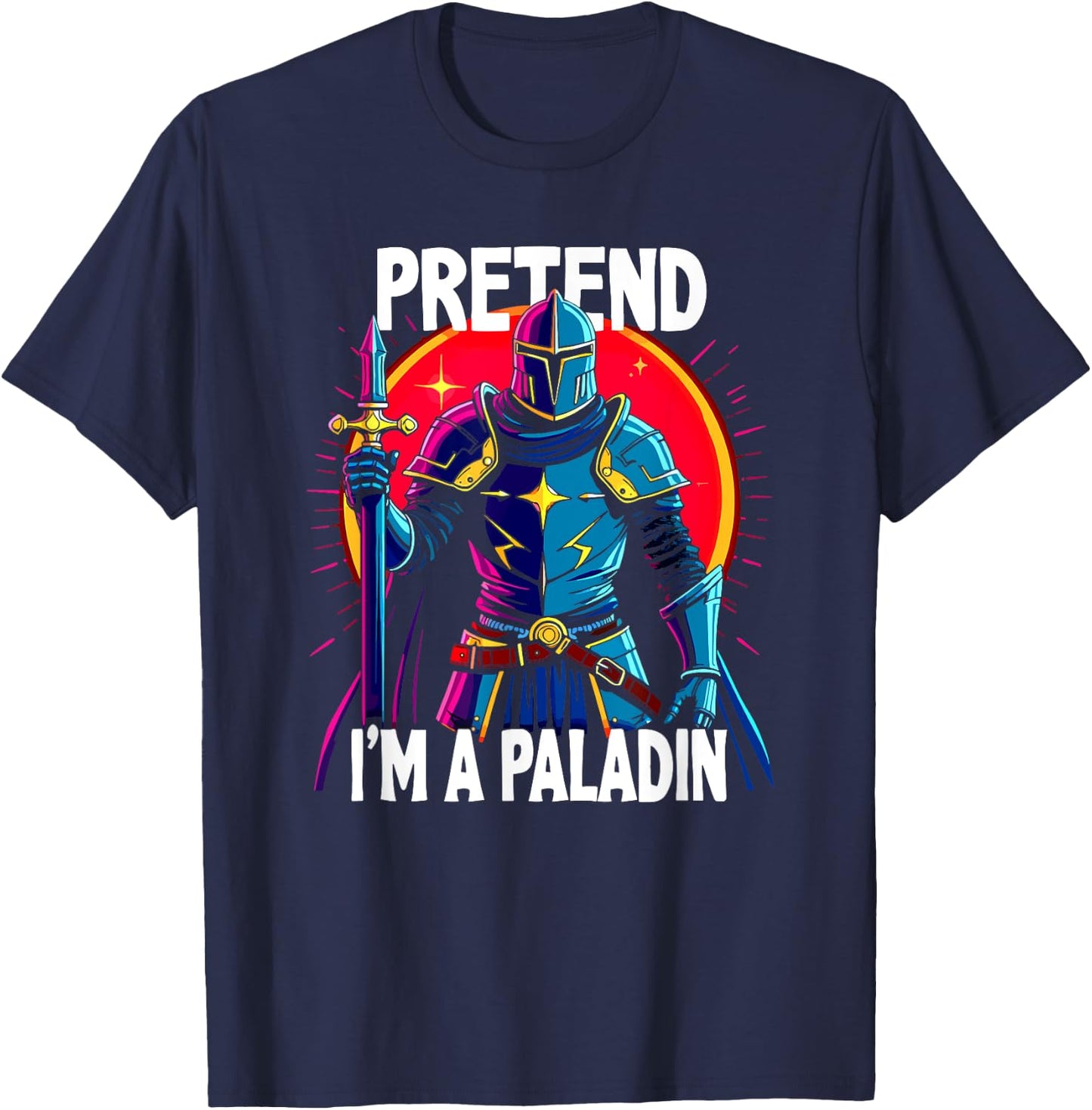 Pretend I'm A Paladin Costume T-Shirt - T-Shirt | Navy