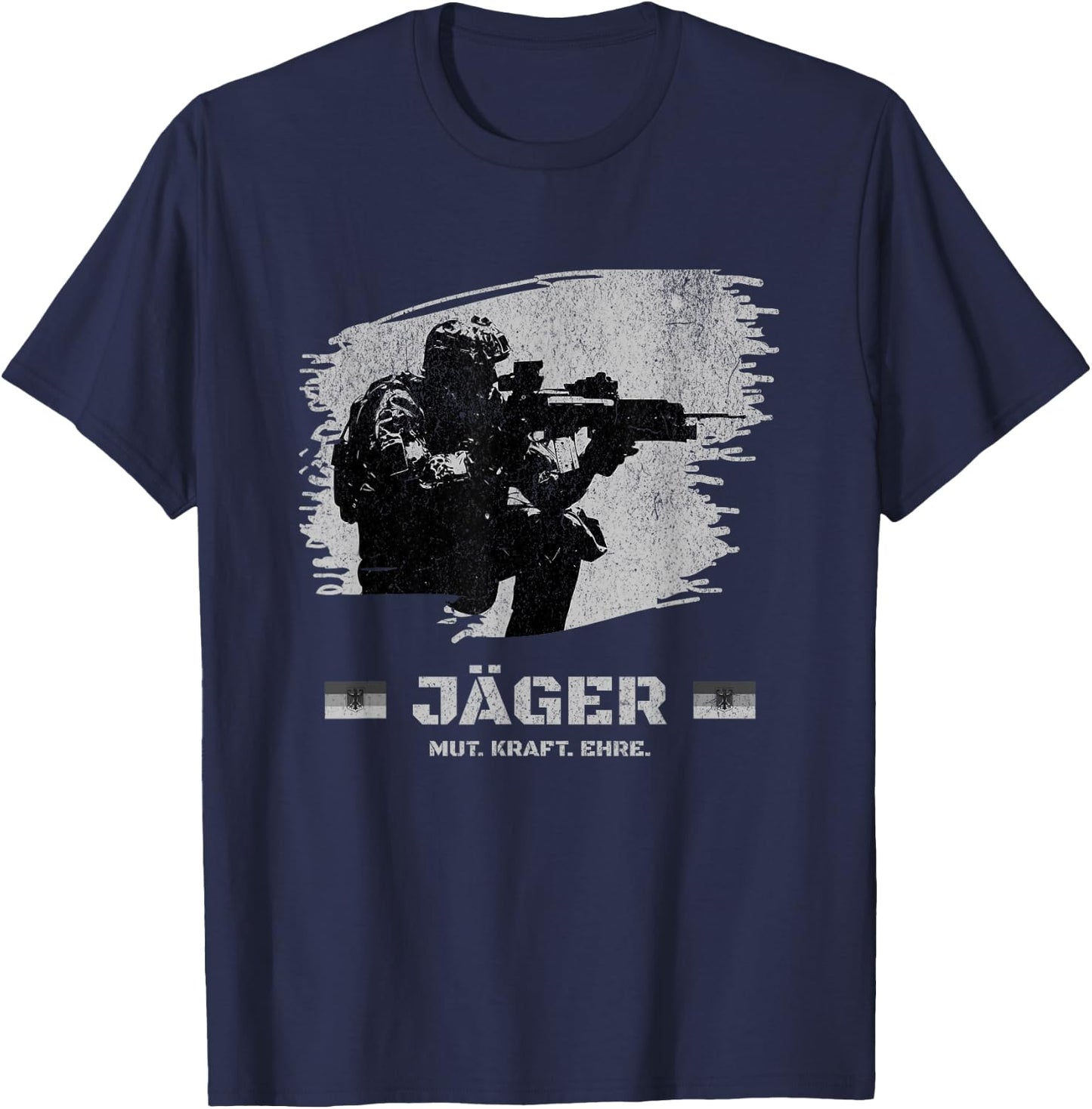 German Army Infantry Hunter Military Soldier Pride T-Shirt - T-Shirt | Navy