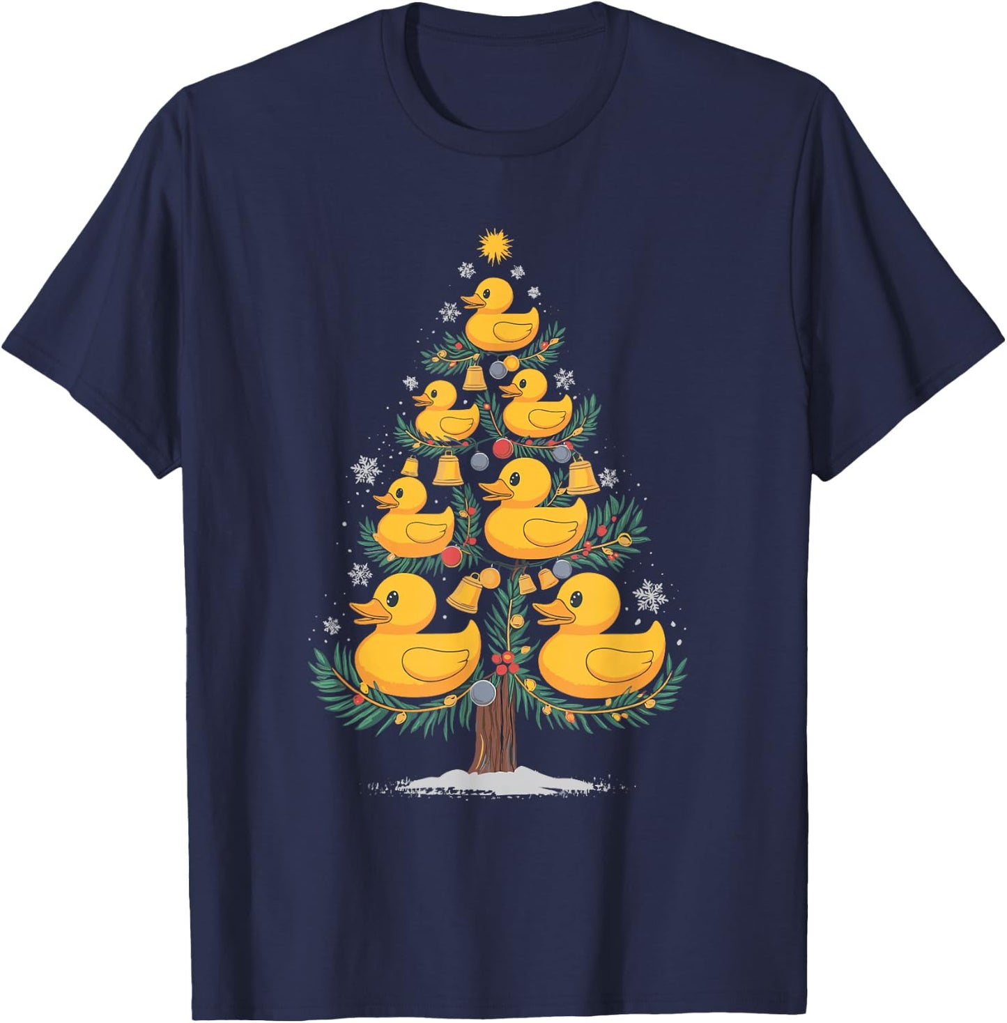 Rubber Duck Christmas Tree T-Shirt - T-Shirt | Navy