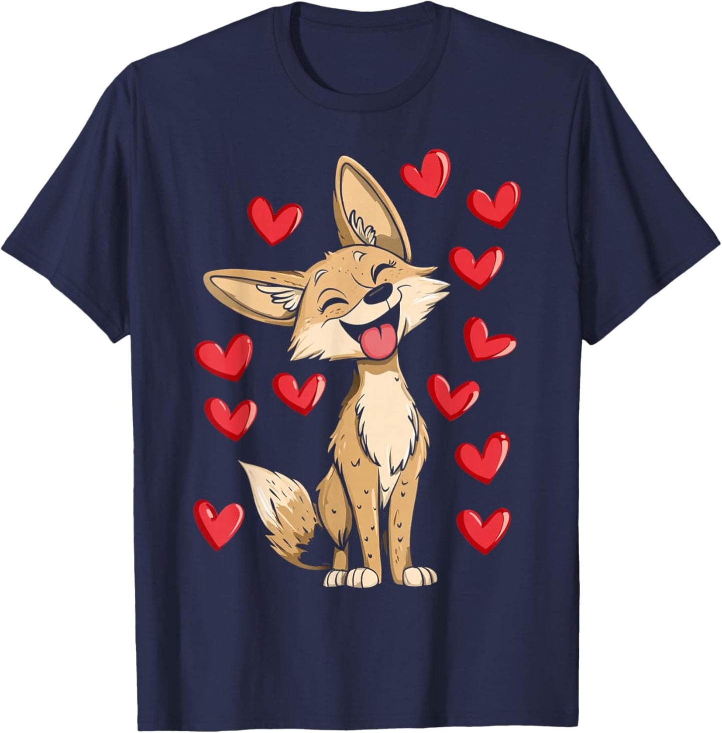 Cute Coyote Kids T-Shirt - T-Shirt | Navy