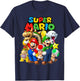 Super Mario Classic Group Shot T-Shirt - T-Shirt | Navy