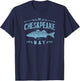 JCombs: Chesapeake Bay Striped Bass (Distressed) T-Shirt - T-Shirt | Navy