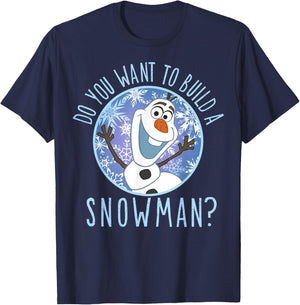 Disney Frozen Olaf Do You Want To Build A Snowman T-Shirt - T-Shirt | Navy