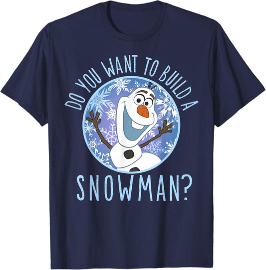 Disney Frozen Olaf Do You Want To Build A Snowman T-Shirt - T-Shirt | Navy