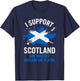 I Support Scotland & Whoever England are Playing. Funny T-Shirt - T-Shirt | Navy