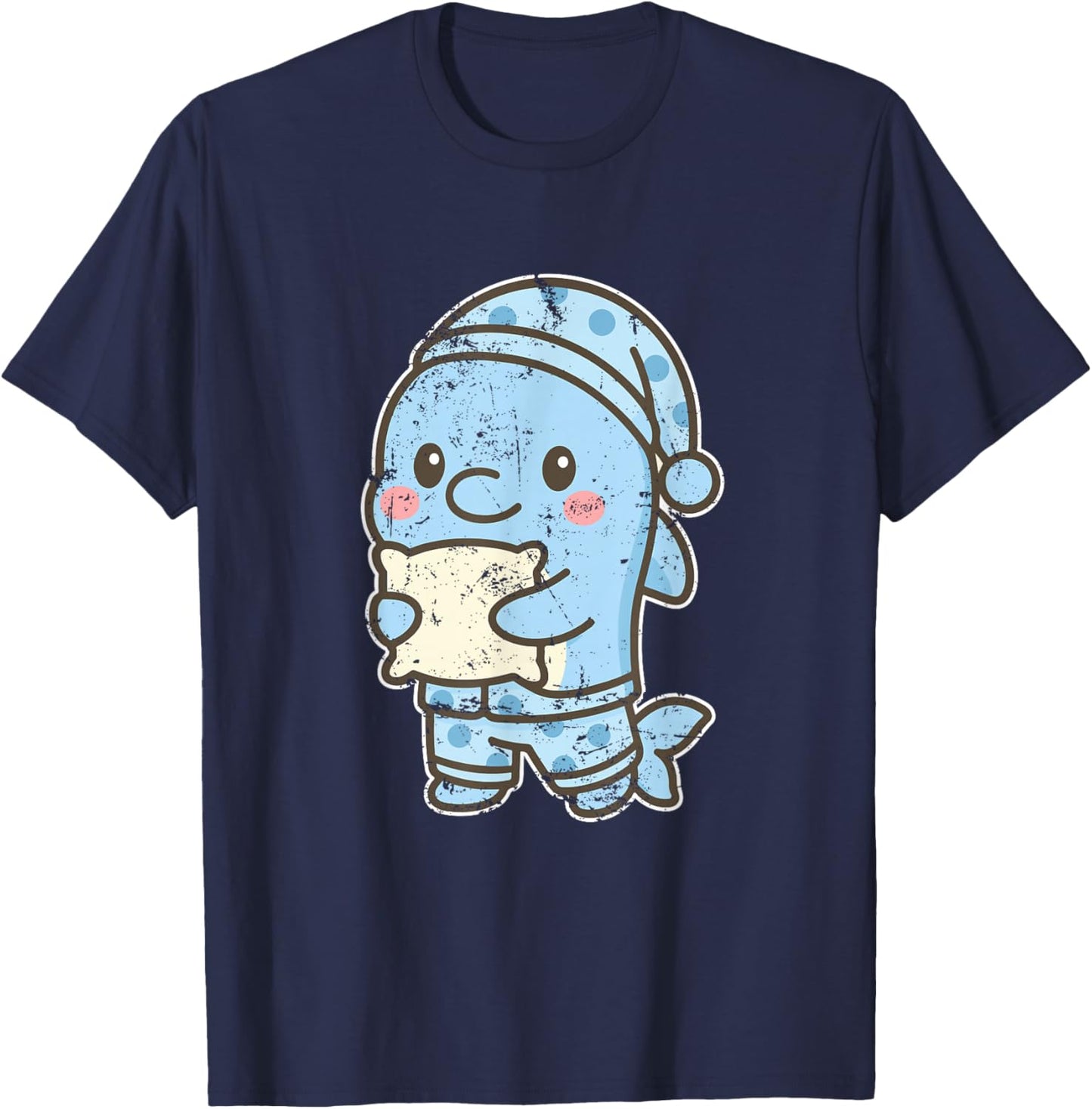Cute Dolphin in Pajamas T-Shirt - T-Shirt | Navy