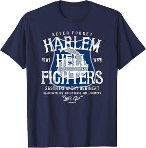 Harlem Hellfighters Vintage Black Military History WWI WWII T-Shirt - T-Shirt | Navy