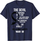 The Devil- Melanoma Cancer Awareness Support Ribbon T-Shirt - T-Shirt | Navy