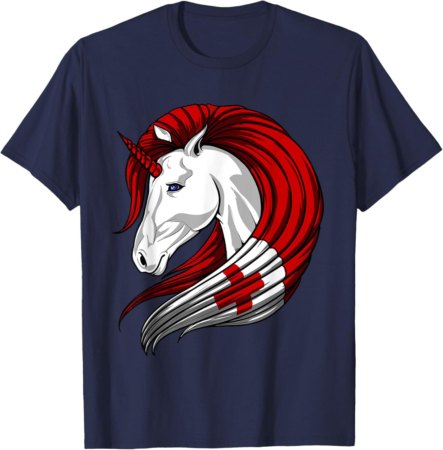 Tonga Flag Tongan Flag Unicorn Shirt T-Shirt - T-Shirt | Navy