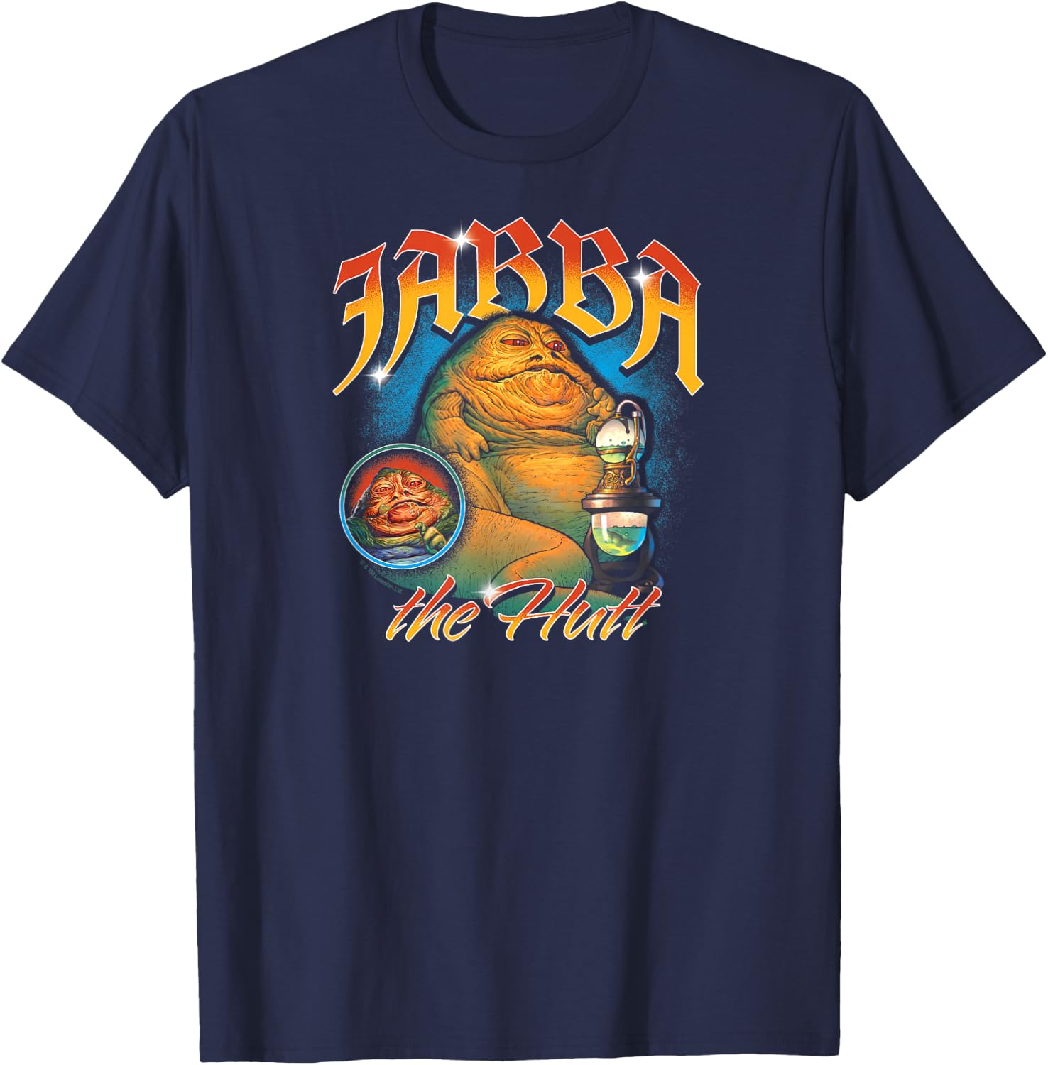 Star Wars - Jabba The Hutt Bootleg T-Shirt - T-Shirt | Navy