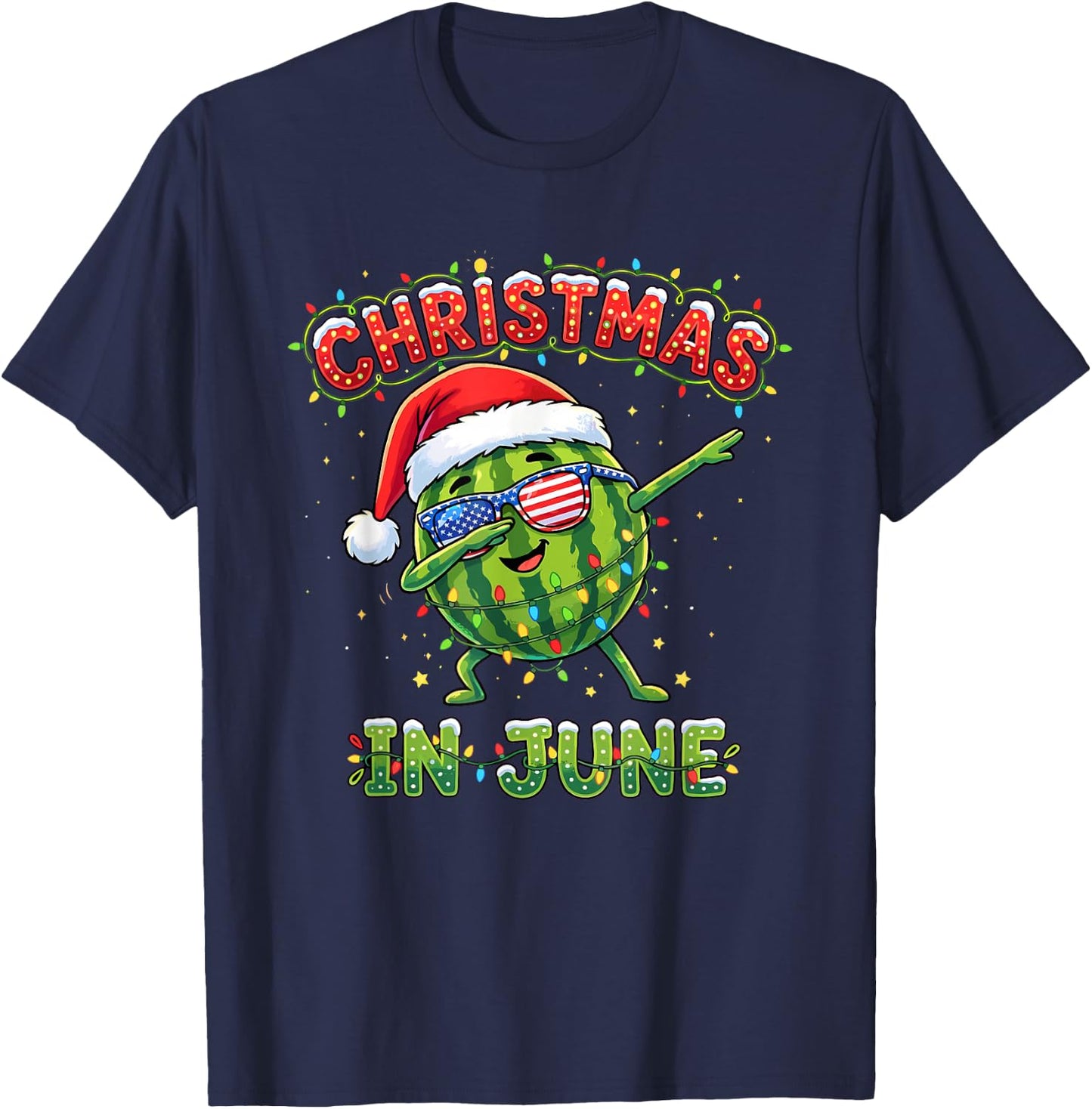 Christmas in June Summer Men Women Boys and Girls T-Shirt - T-Shirt | Navy