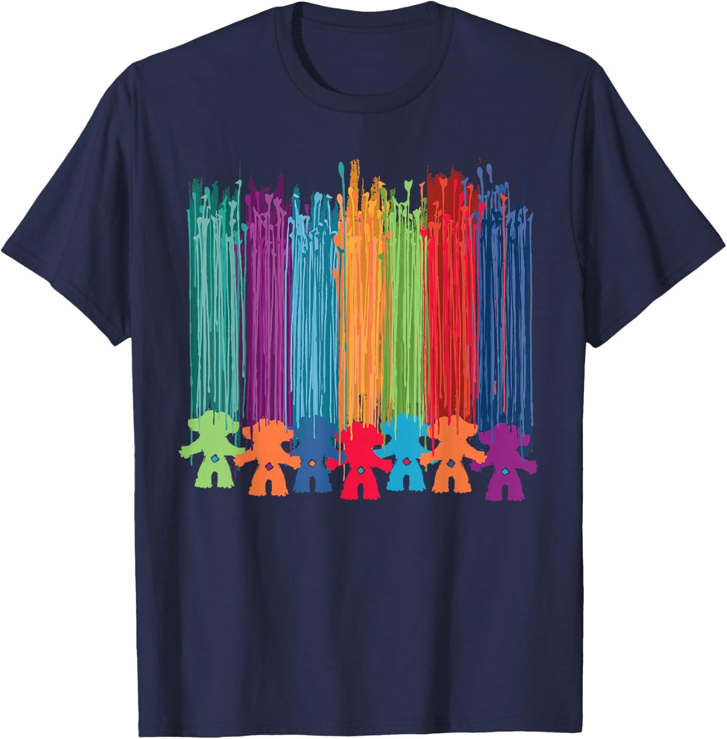 Classic Trolls: Painted Hair Trolls T-Shirt - T-Shirt | Navy
