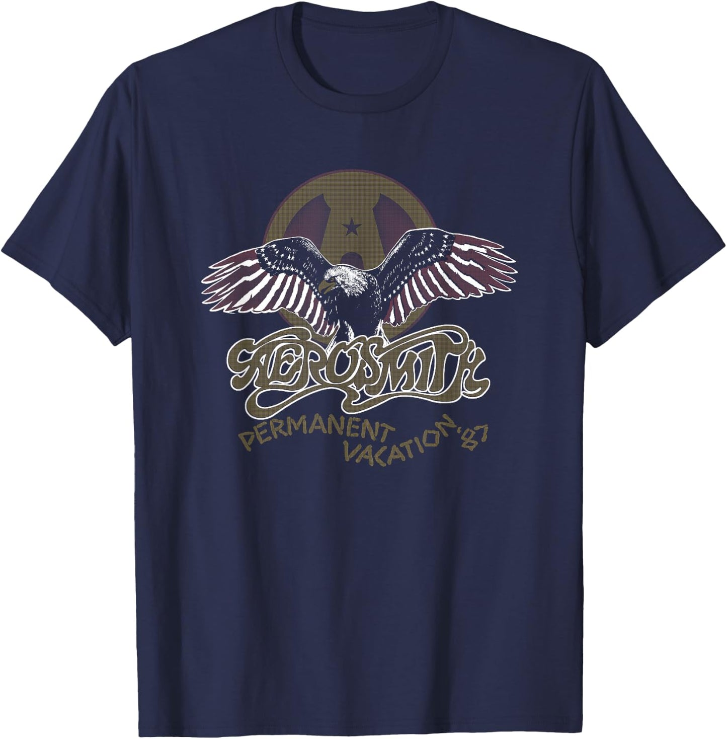 Aerosmith - Permanent Vacation '87 T-Shirt - T-Shirt | Navy