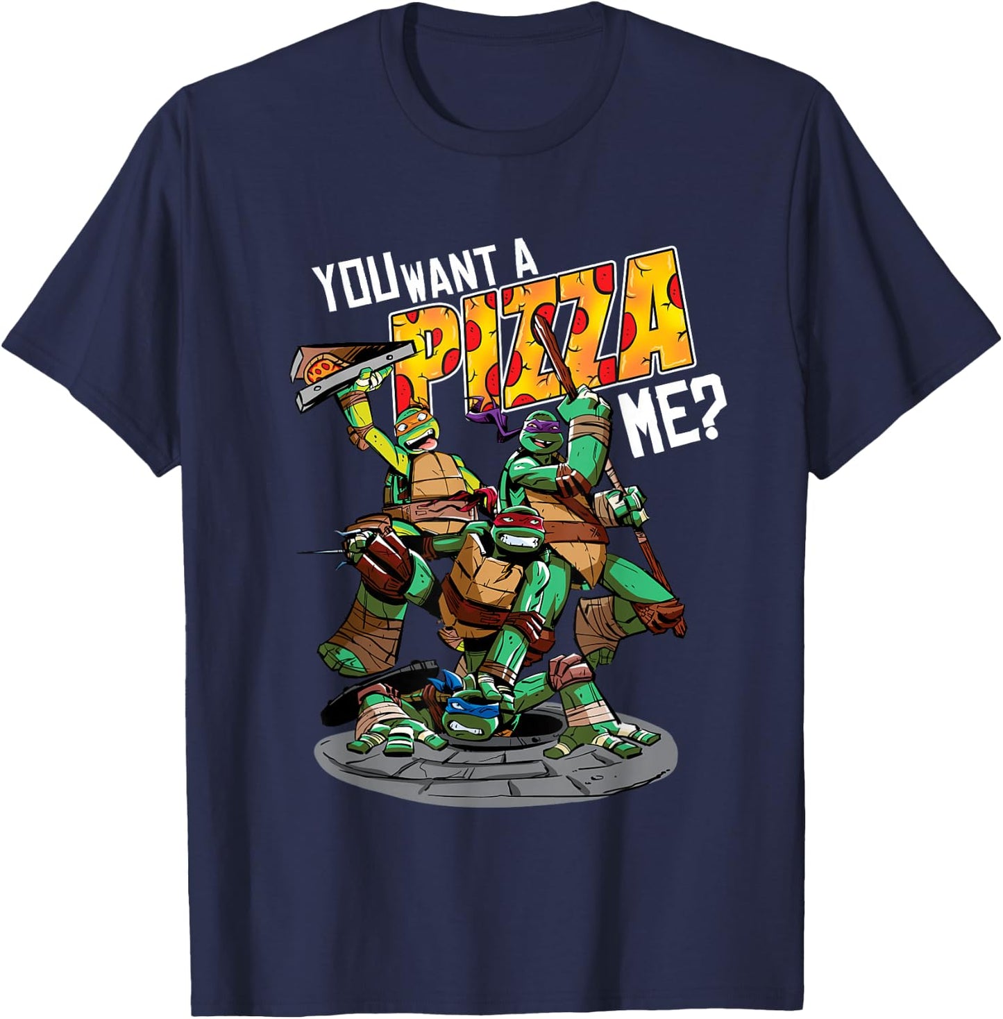 TMNT You Wanna Pizza Me? T-Shirt - T-Shirt | Navy