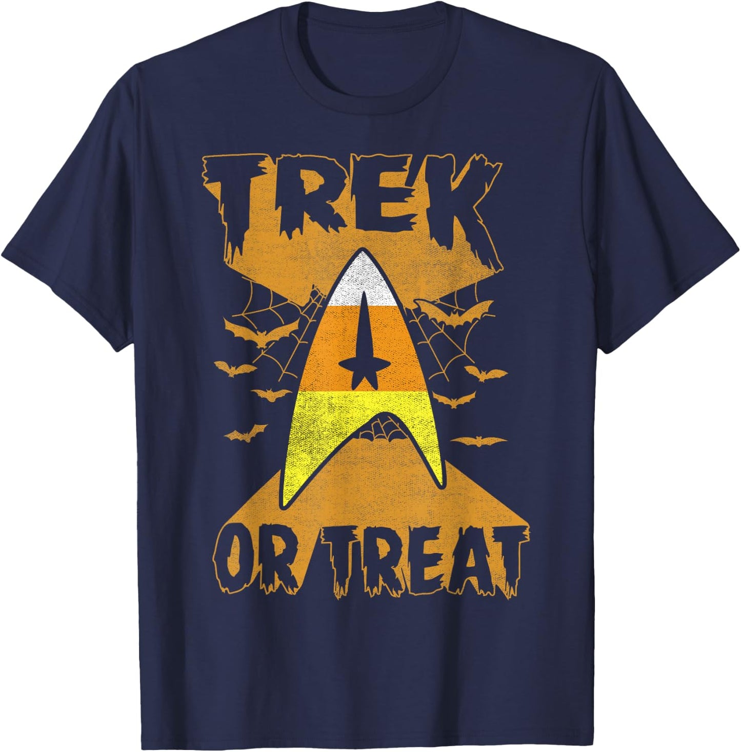 Star Trek Candy Corn Trek Or Treat Halloween T-Shirt - T-Shirt | Navy