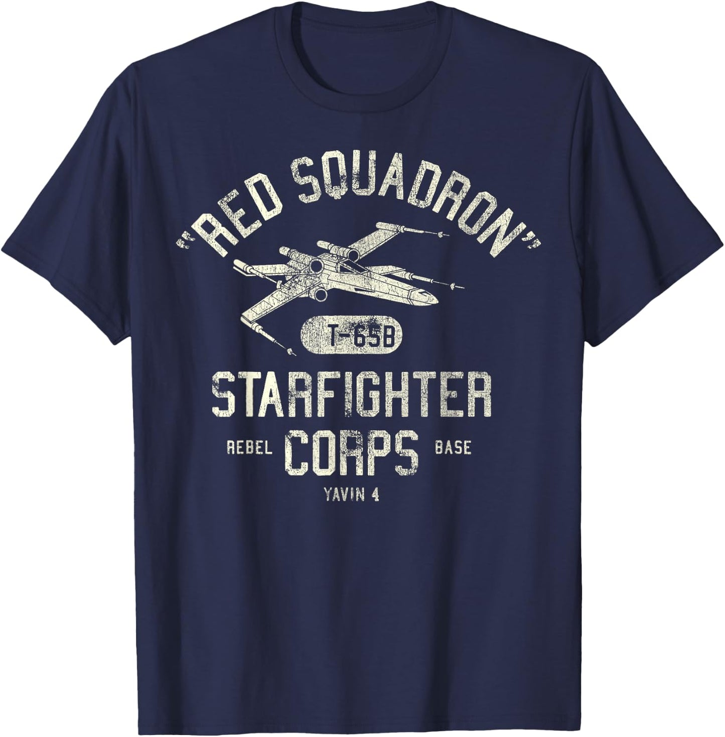 Star Wars Rebel X-Wing Starfighter Corps Collegiate Disney+ T-Shirt - T-Shirt | Navy