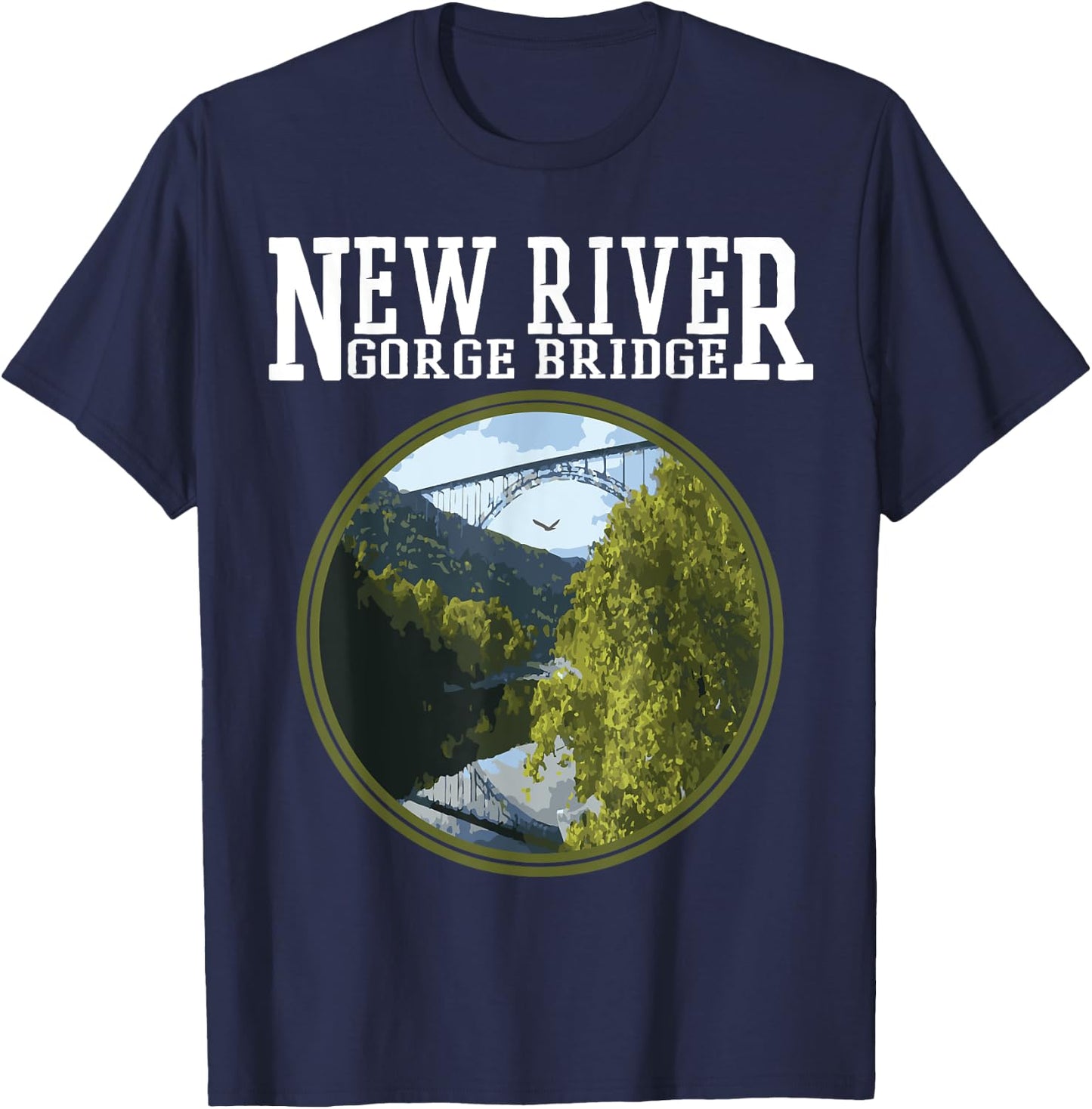 New River Gorge bridge West Virginia T-Shirt - T-Shirt | Navy