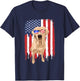Labrador Retriever Shirt Independence Day 4th July USA Flag T-Shirt - T-Shirt | Navy
