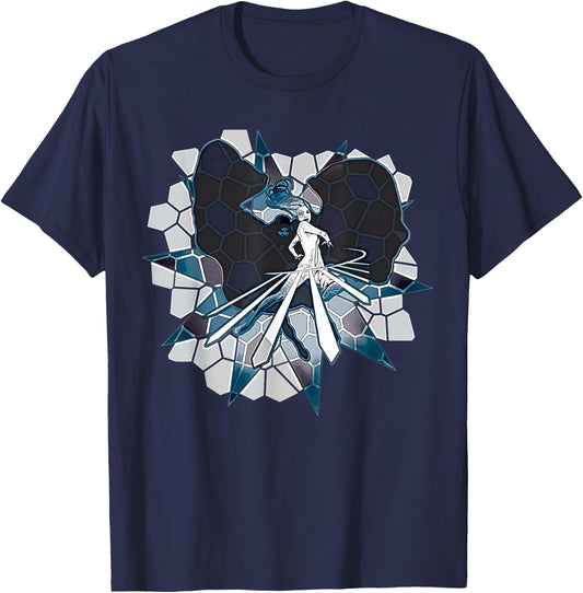 Marvel Cloak and Dagger Light Daggers Stained Glass T-Shirt - T-Shirt | Navy