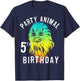 Star Wars Chewie Party Animal 5th Birthday Colorful Portrait T-Shirt - T-Shirt | Navy