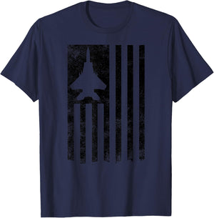 F-15 USA Flag Eagle Fighter Jet for USAF Pilot or Crew T-Shirt - T-Shirt | Navy