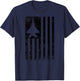 F-15 USA Flag Eagle Fighter Jet for USAF Pilot or Crew T-Shirt - T-Shirt | Navy