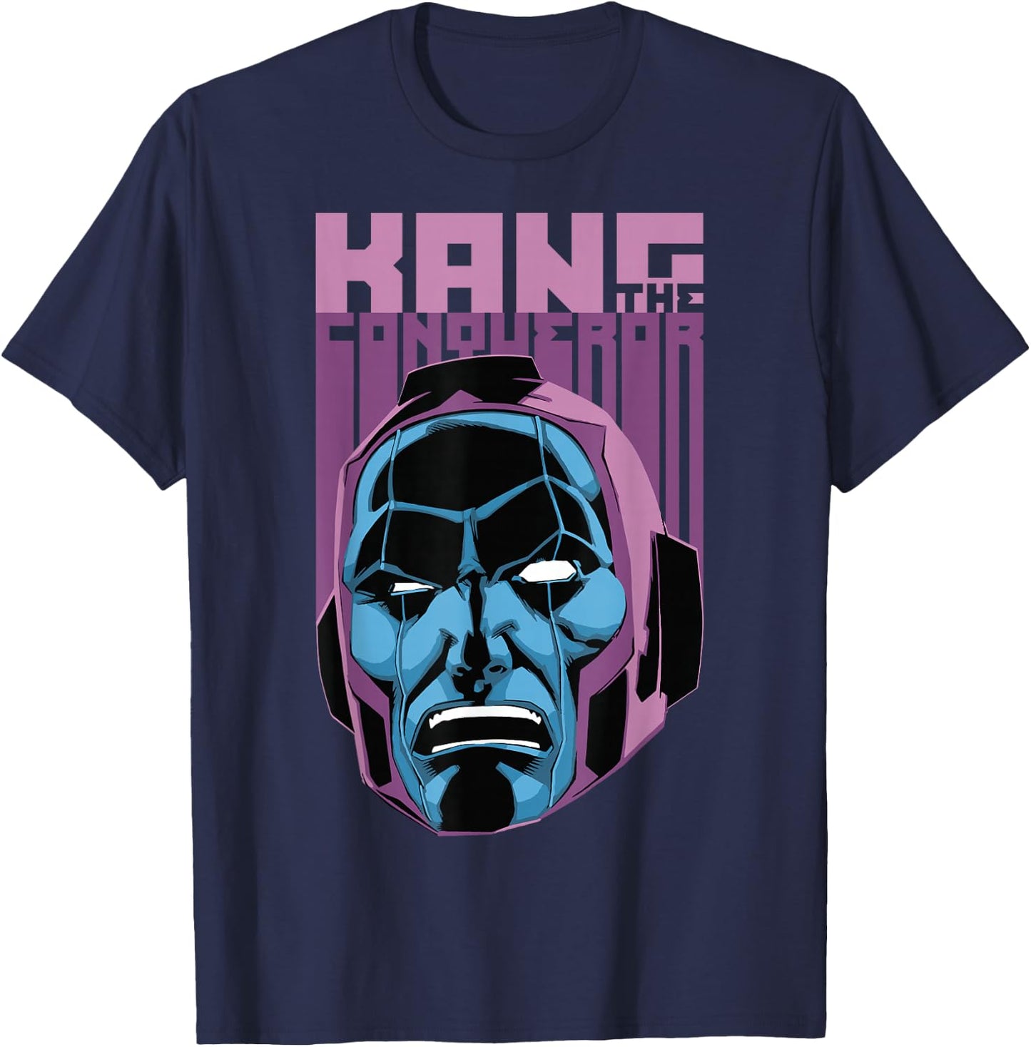 Marvel Kang The Conqueror Big Face T-Shirt - T-Shirt | Navy